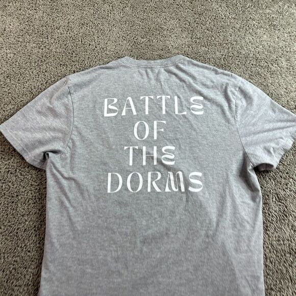 Battle Of The Dorms Shirt Mens Extra Large Gray White Fraternity Short Sleeve - Picture 3 of 11